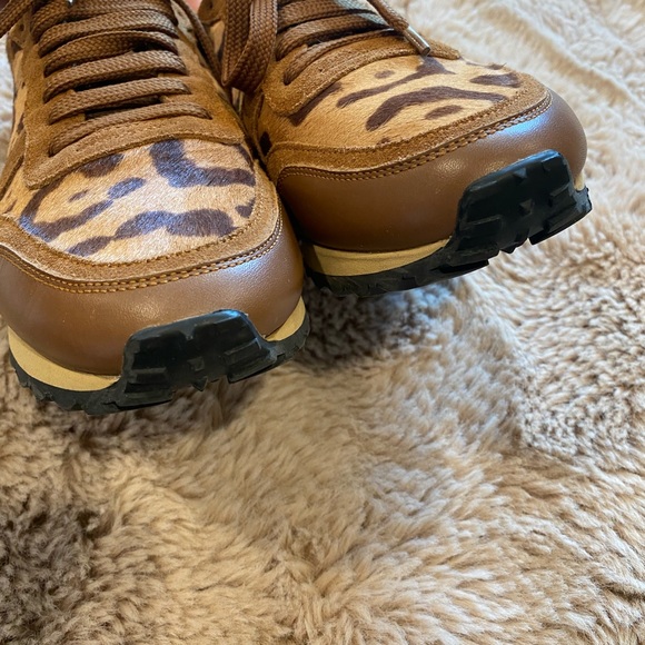 Valentino rock stud leopard print sneakers size 7 Eu 37 1/2 - Picture 7 of 16